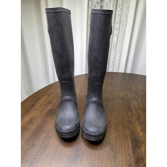 Kamik Jennifer Womens 7M Charcoal Grey Rubber Wellington Rain Winter Fall Boots - Picture 15 of 16